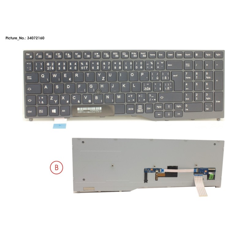 34072160 - KEYBOARD BLACK W. TS CZECH.SLOVAKIA
