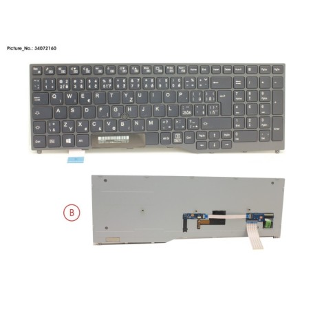 34072160 - KEYBOARD BLACK W. TS CZECH.SLOVAKIA