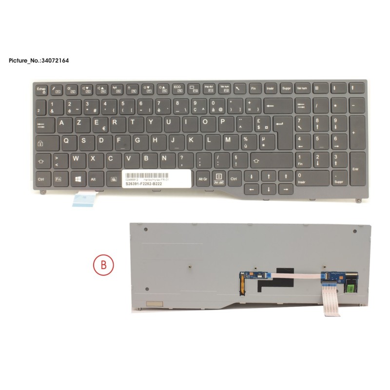 34072164 - KEYBOARD BLACK W. BL FRANCE