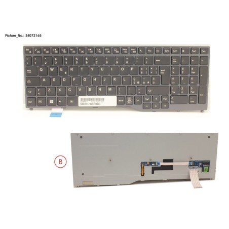 34072165 - KEYBOARD BLACK W. BL ITALY