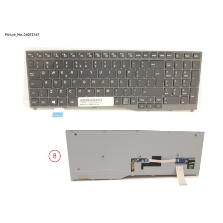 34072167 - KEYBOARD BLACK W. BL US