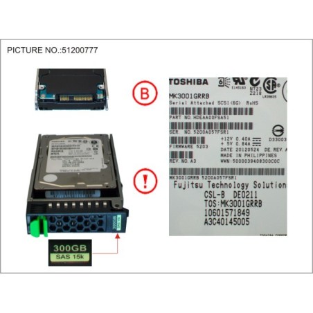 38019626 - HD SAS 6G 300GB 15K HOT PL 2.5  EP