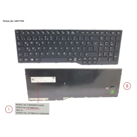 34077392 - KEYBOARD TURKEY (BLACK)
