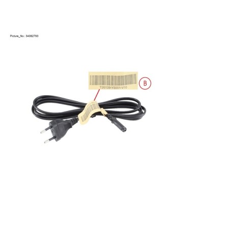 34082793 - CABLE POWER (EU) 1.8 M 2P