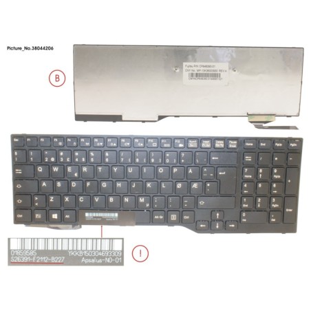 38044206 - KEYBOARD NORWAY (BLACK)