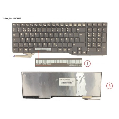 34076038 - KEYBOARD SWEDEN.FINLAND (BLACK)