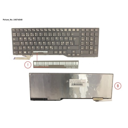 34076048 - KEYBOARD NORDIC (BLACK)