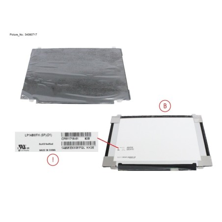 34080717 - LCD PANEL LGD AG. LP140WFH-SPD1(EDP.FHD)