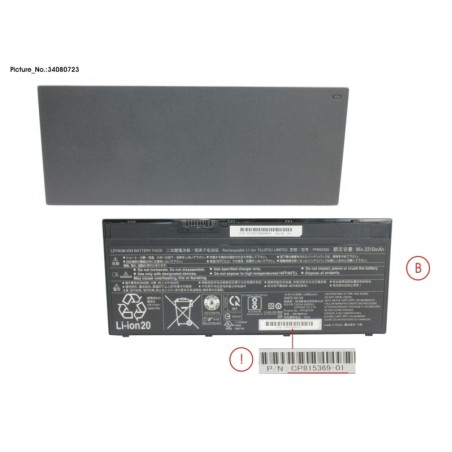 34080723 - -BT-1ST BATTERY (4 CELLS) 3490MAH 50WH