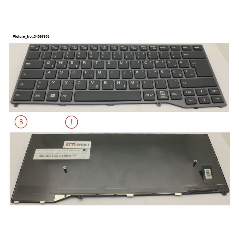 34067953 - KEYBOARD BLACK W.O TS EAST EUROPE