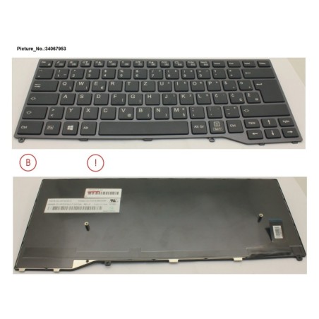 34067953 - KEYBOARD BLACK W.O TS EAST EUROPE