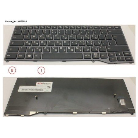34067955 - KEYBOARD BLACK W.O TS HEBREW