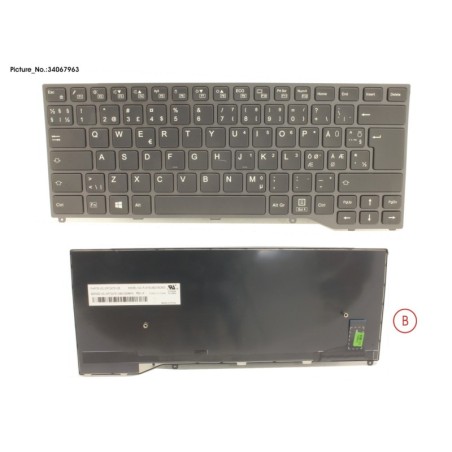 34067963 - KEYBOARD BLACK W.O TS NORDIC.EST