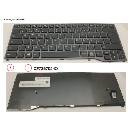 34067946 - KEYBOARD BLACK W.O TS PORTUGAL