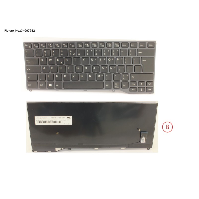 34067962 - KEYBOARD BLACK W.O TS US