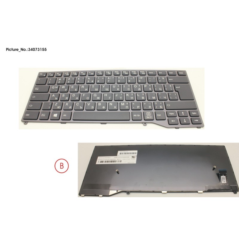 34073155 - KEYBOARD BLACK W.O TS BULGARIA