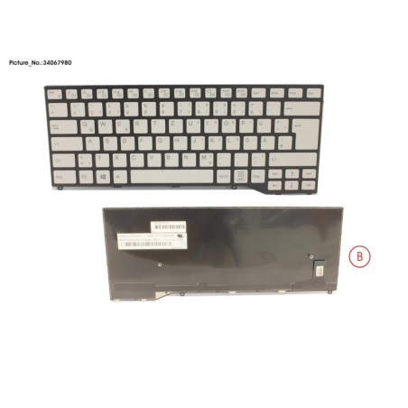 34067980 - KEYBOARD WHITE W.O TS GERMAN