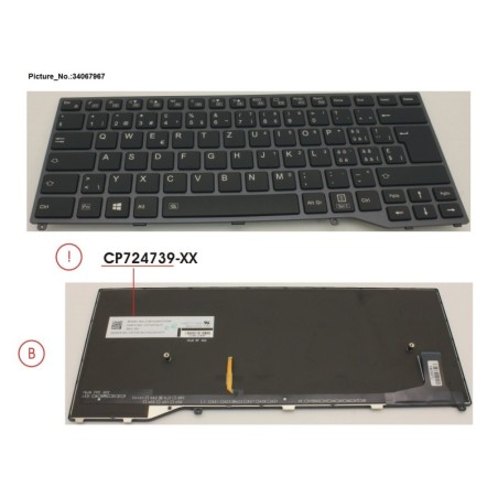 34067967 - KEYBOARD BLACK W. BL SWISS