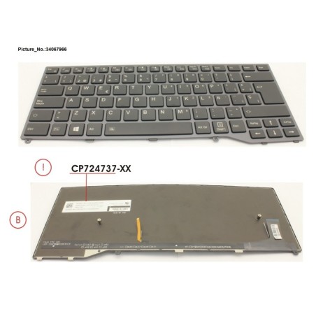 34067966 - KEYBOARD BLACK W. BL SPAIN