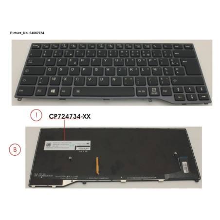 34067974 - KEYBOARD BLACK W. BL FRANCE