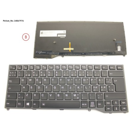 34067976 - KEYBOARD BLACK W. BL NORDIC.EST