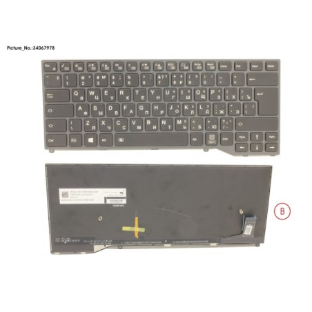 34067978 - KEYBOARD BLACK W. BL RUSSIA.US