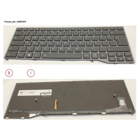 34067970 - KEYBOARD BLACK W. BL TURKEY