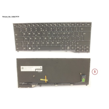 34067979 - KEYBOARD BLACK W. BL US