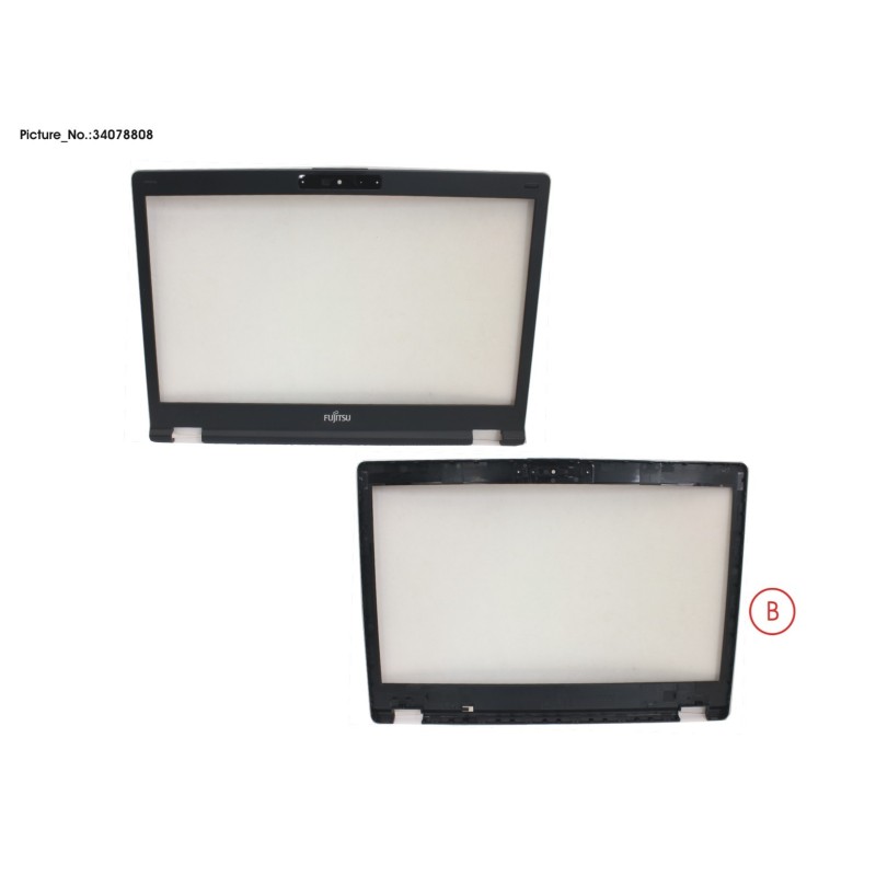 34078808 - LCD FRONT COVER FHD.HD (W. RGB CAM)