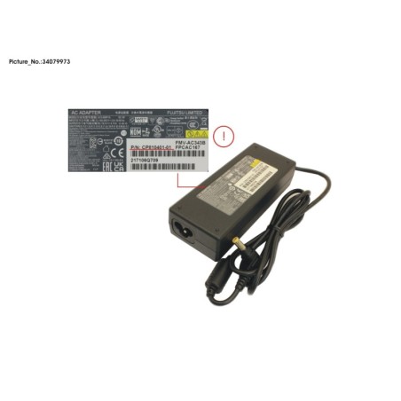 34079973 - AC-ADAPTER 19V 90W (3-PIN) UKCA