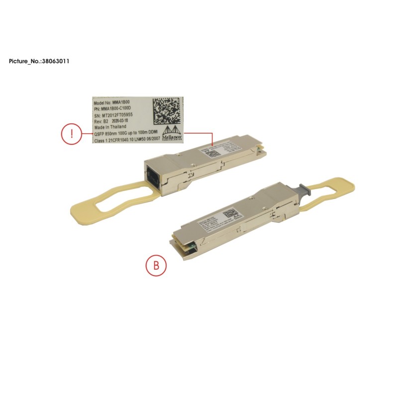 38063011 - QSFP28 TRANSCEIVER 100G SR4 MPO 850NM