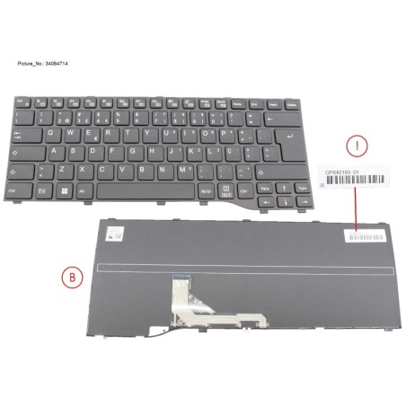 34084714 - KEYBOARD BLACK PORTUGAL WIN11 (NEW_FN)