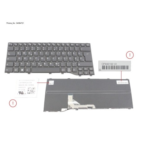 34084721 - KEYBOARD BLACK E. EURO. WIN11 (NEW_FN)
