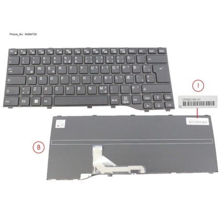34084725 - KEYBOARD BLACK ICELAND WIN11 (NEW_FN)