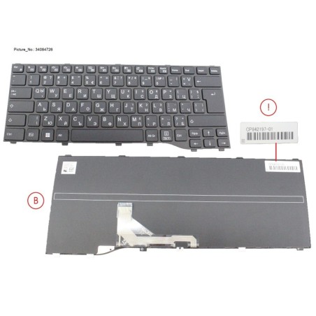 34084726 - KEYBOARD BLACK BULGARIA WIN11 (NEW_FN)