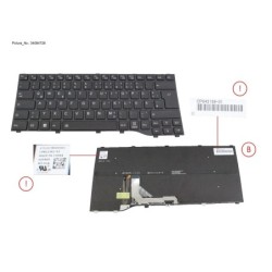 34084728 - KEYBOARD BLACK W. BL GERMAN (NEW_FN)