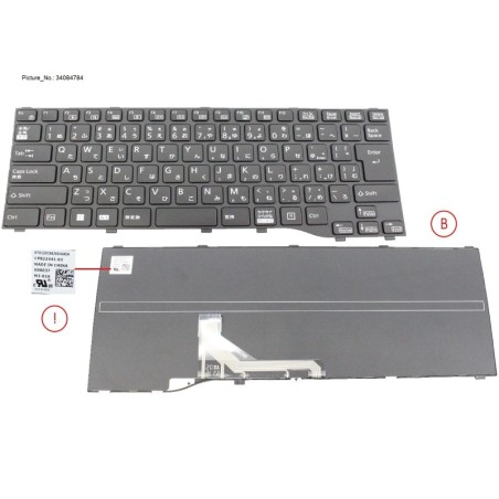34084784 - KEYBOARD BLACK JAPAN WIN11 (NEW_FN)