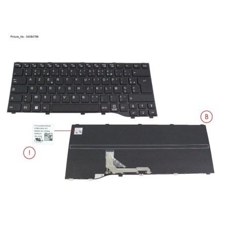 34084786 - KEYBOARD BLACK FRANCE WIN11 (NEW_FN)