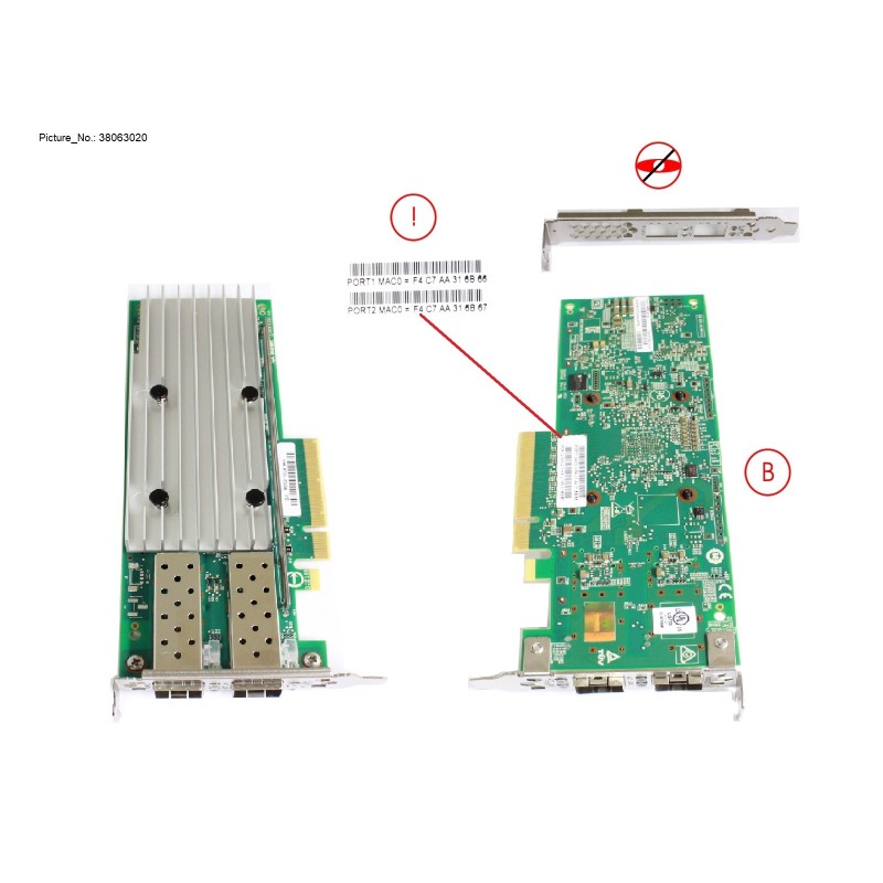 38063020 - PLAN EP QL41212 25GB 2P SFP28 LP. FH