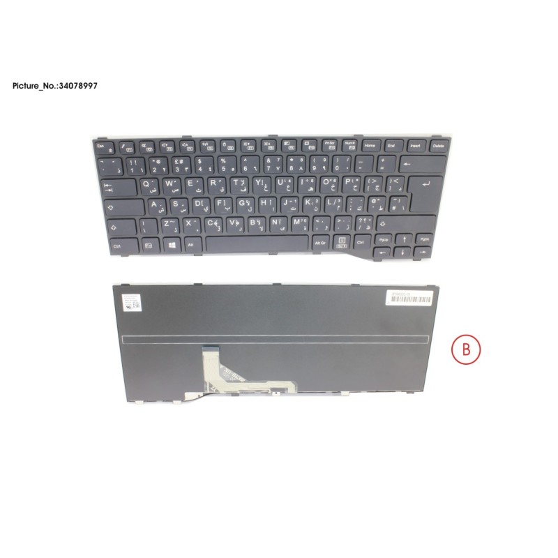 34078997 - KEYBOARD BLACK ARABIC.UK WIN10