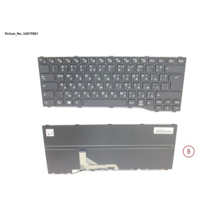 34079001 - KEYBOARD BLACK BULGARIA WIN10