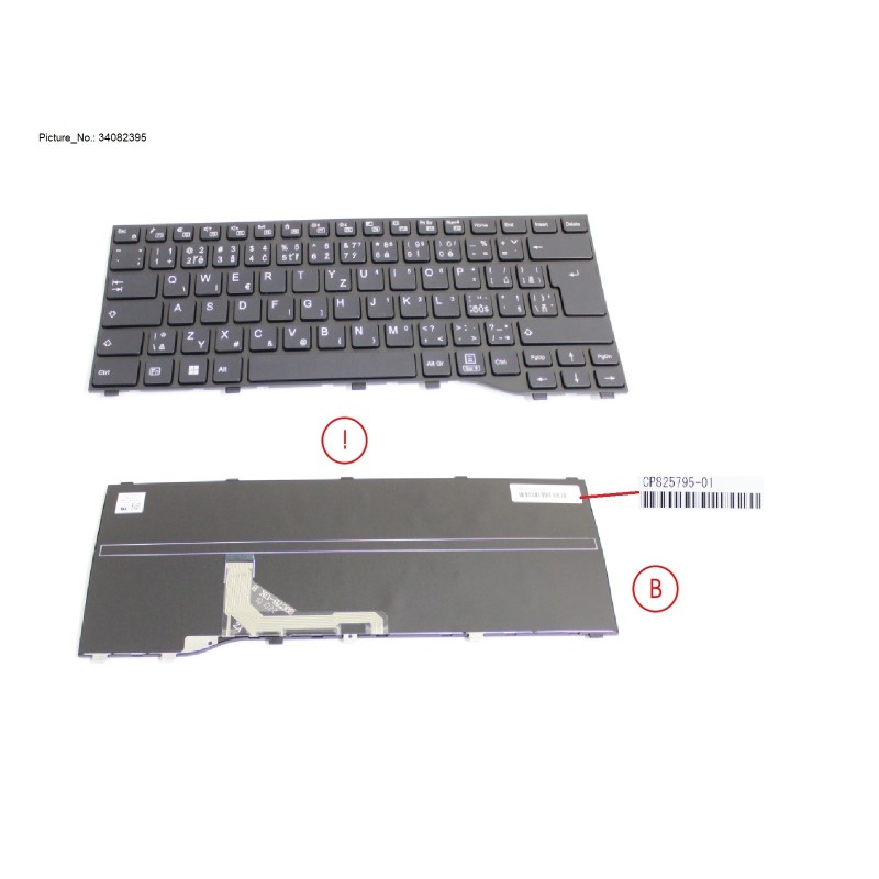 34082395 - KEYBOARD BLACK CZECH.SLOVAKIA.US WIN11