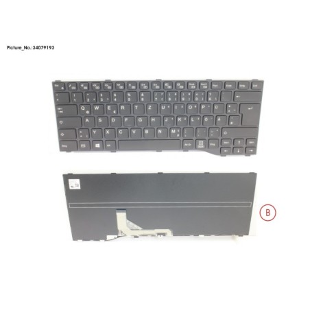 34079193 - KEYBOARD BLACK GERMANY WIN10
