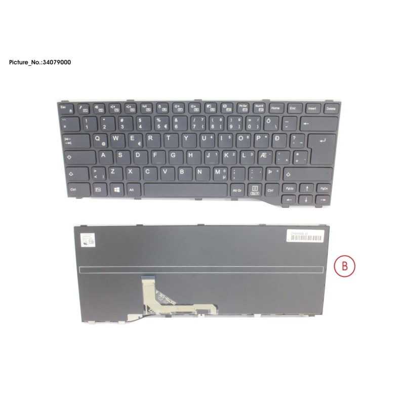 34079000 - KEYBOARD BLACK ICELAND WIN10