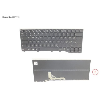 34079198 - KEYBOARD BLACK NORDIC WIN10