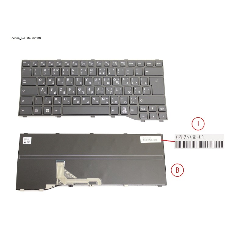 34082388 - KEYBOARD BLACK RUSSIA.US WIN11