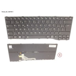 34079011 - KEYBOARD BLACK W. BL BELGIUM