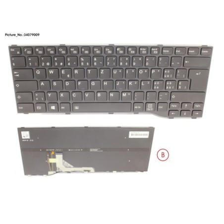 34079009 - KEYBOARD BLACK W. BL SWISS