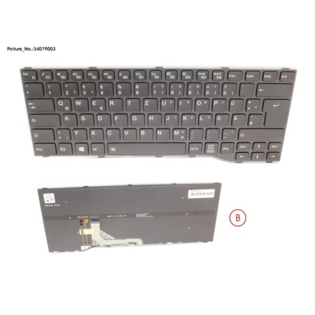 34079003 - KEYBOARD BLACK W. BL GERMAN