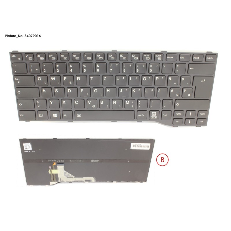 34079016 - KEYBOARD BLACK W. BL EASTERN EUROPE